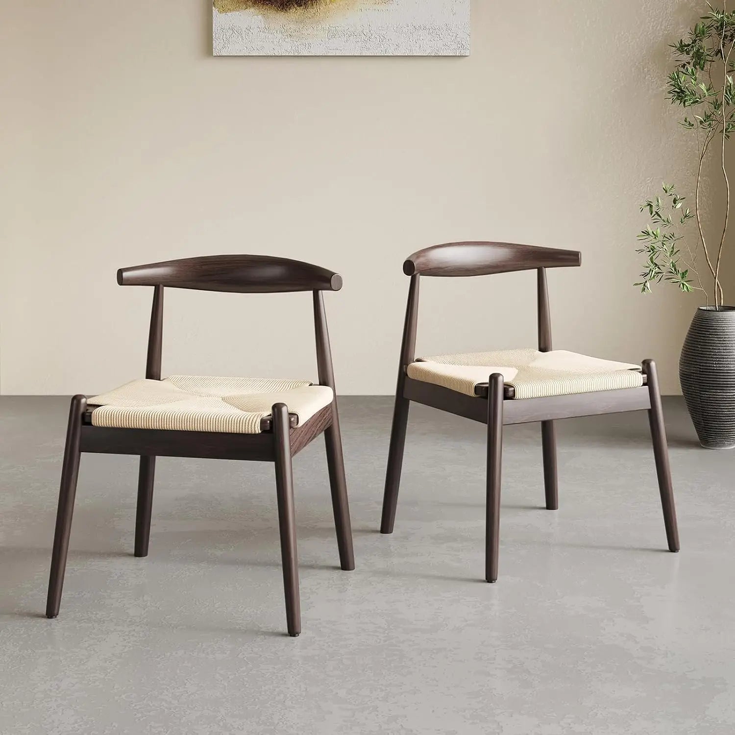 2, Mid Century Modern Solid Wood
