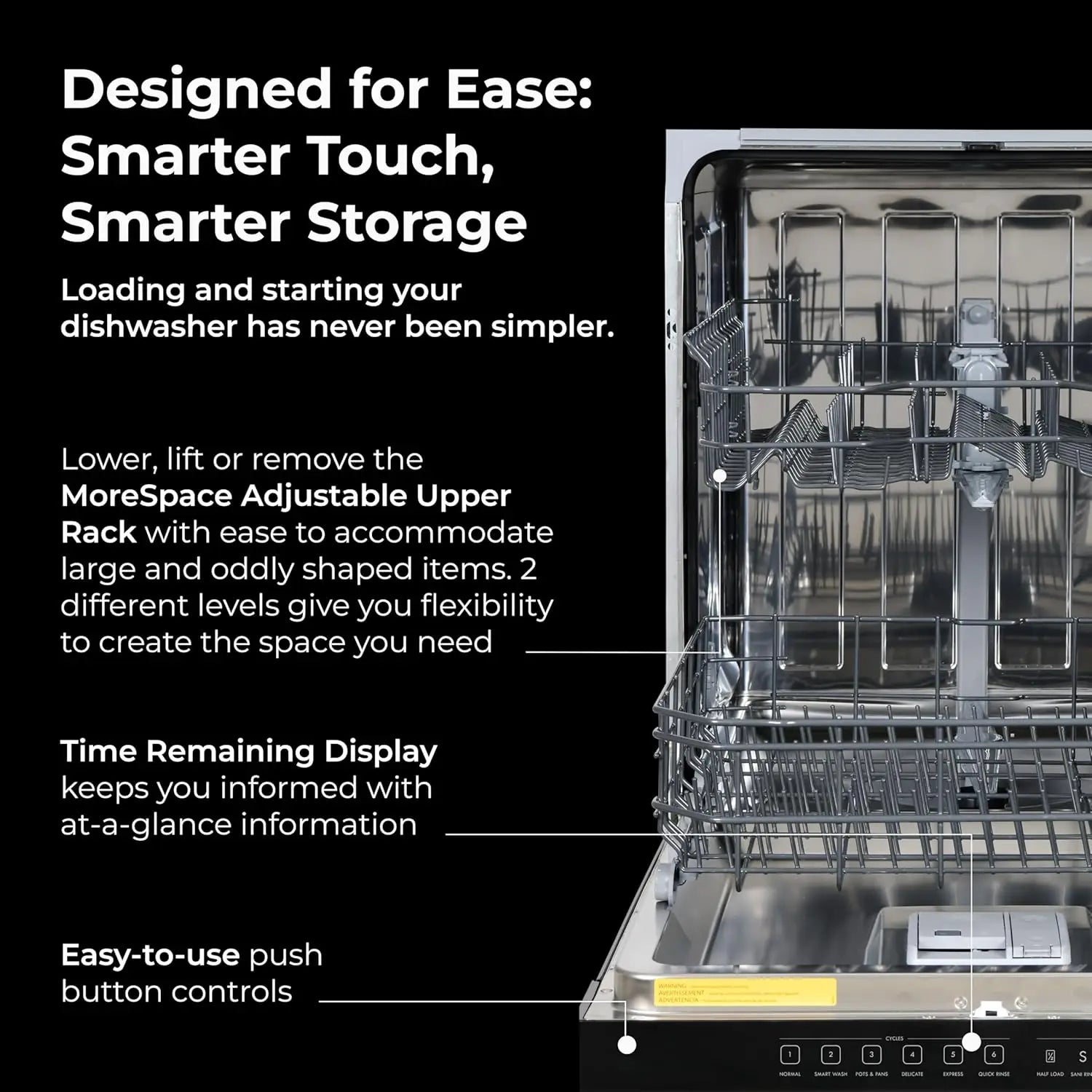 24' Built-In Dishwasher with SmartWash