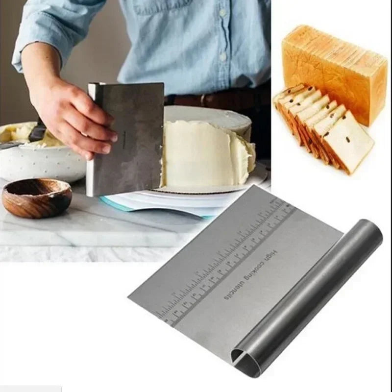 Stainless Scale Cake Scraper DIY Dough Pastry