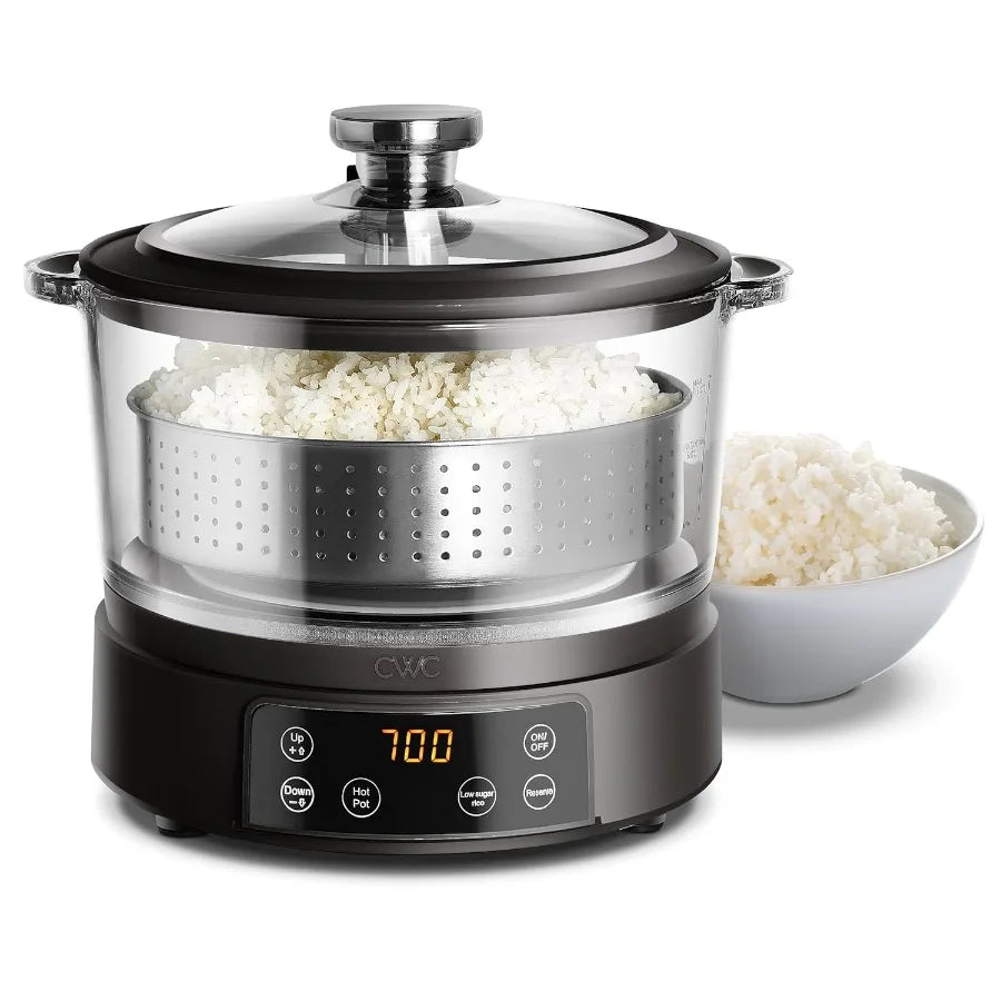3L Glass Low Carb Rice Cooker - Makes 6 Cups