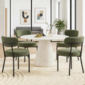 2 Modern Upholstered w Black Metal Legs