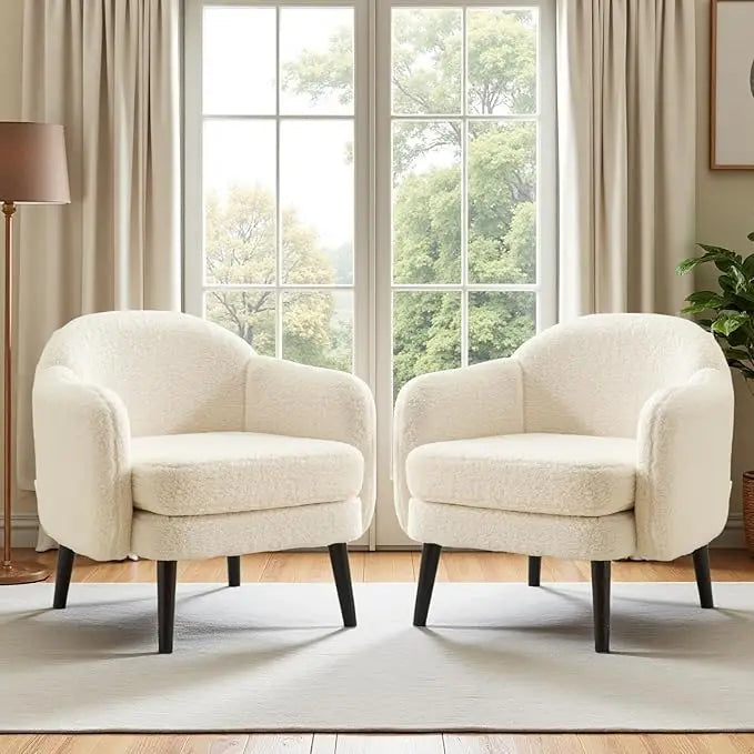 2 30.3" Wide Modern Barrel Armchairs