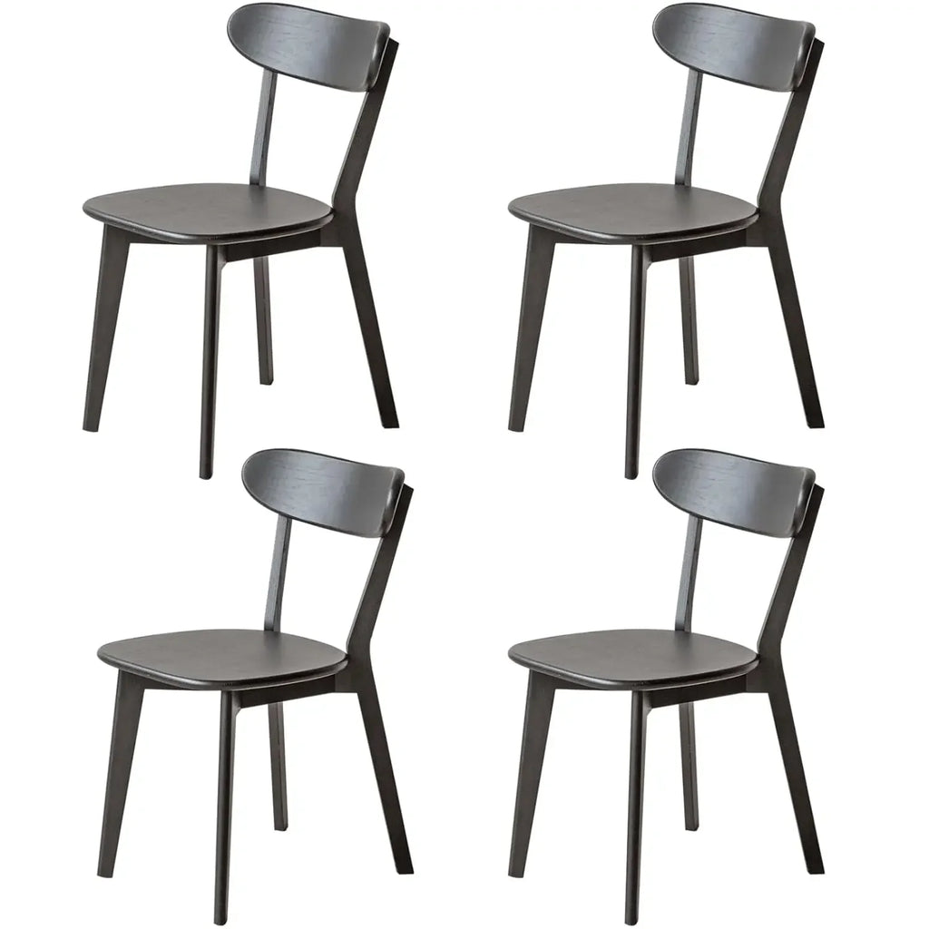4 Solid Wood Curved Backrest