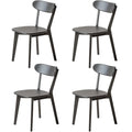 4 Solid Wood Curved Backrest