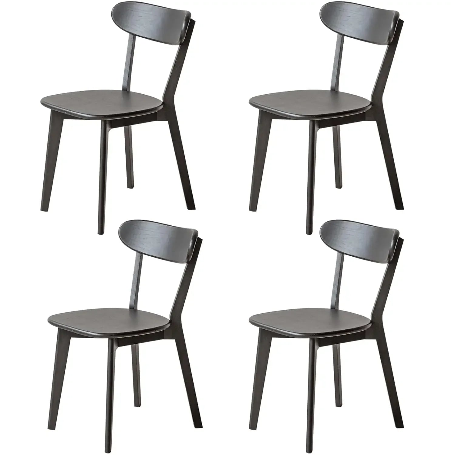4 Solid Wood Curved Backrest