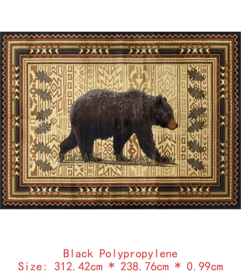 7'10"x10'3" Lodge Black Soft Bear