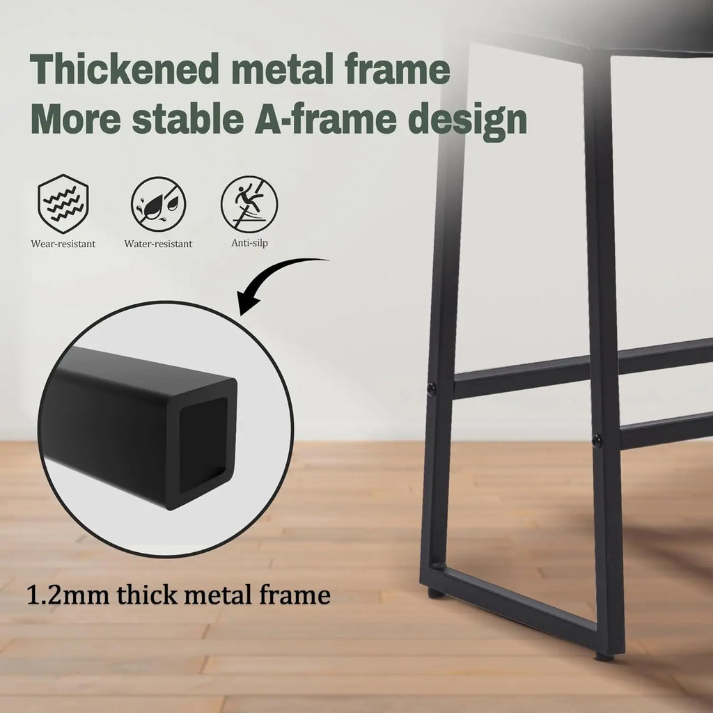 3 Black Bar Counter Height Stools