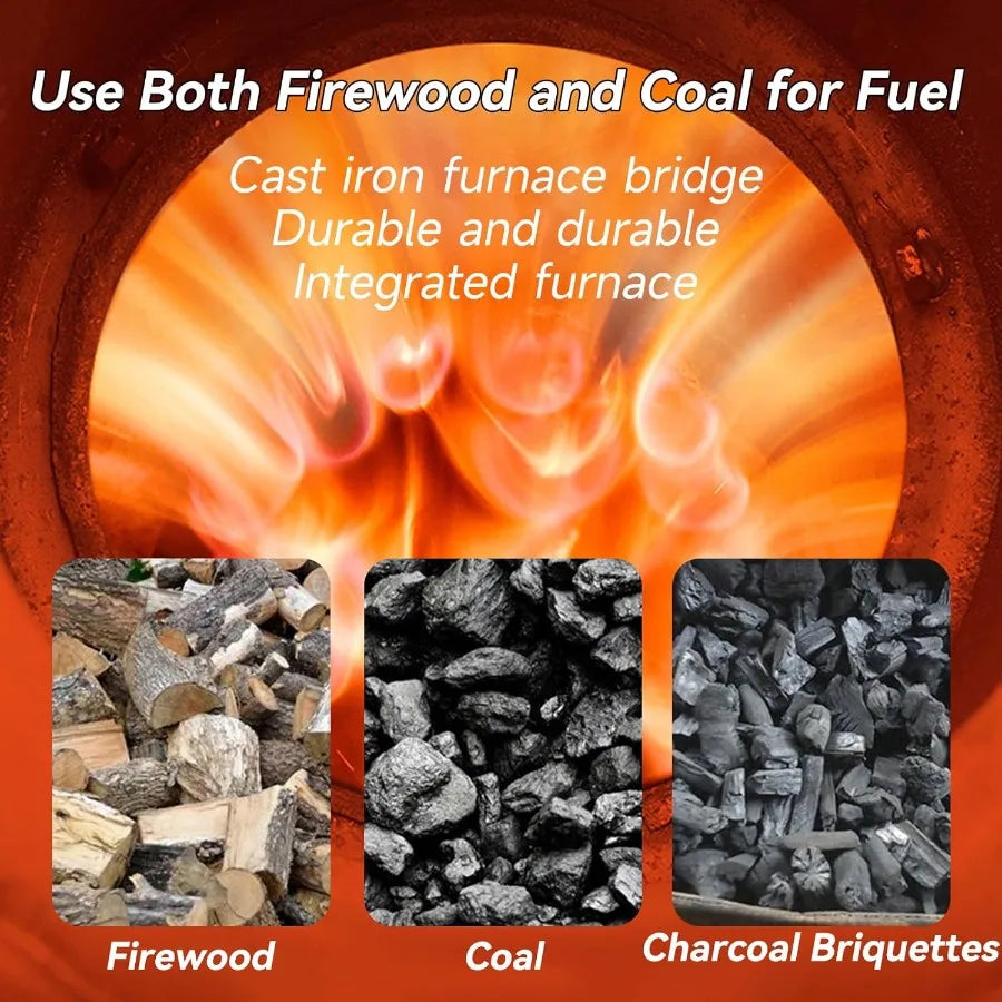 Indoor Wood-Burning Heating Stove
