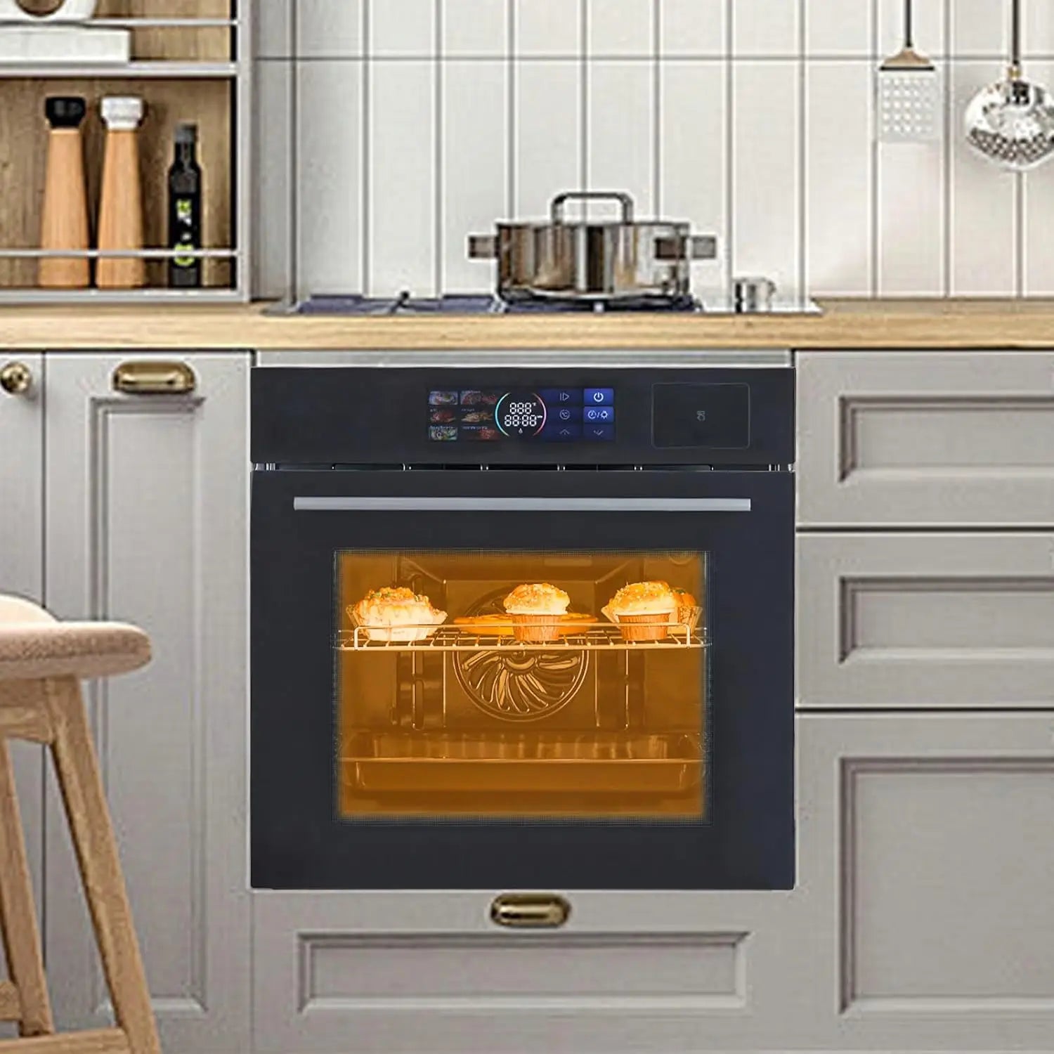 24" Built-in Electric Ovens with 70L Capacity 3000W