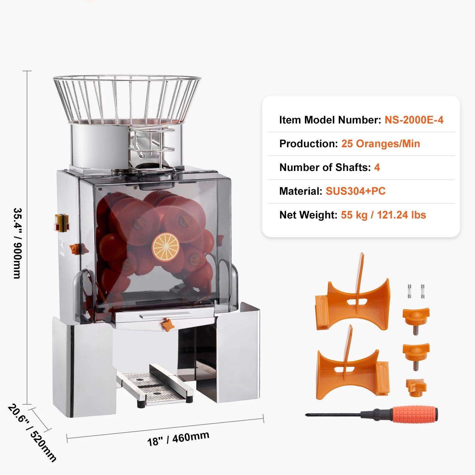 Commercial Orange Juicer Machine Automatic Stainless