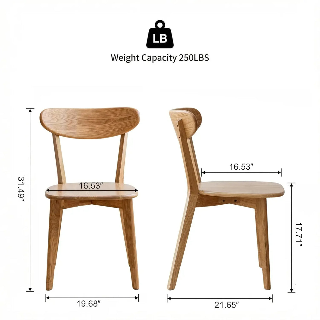 4 Solid Wood Curved Backrest