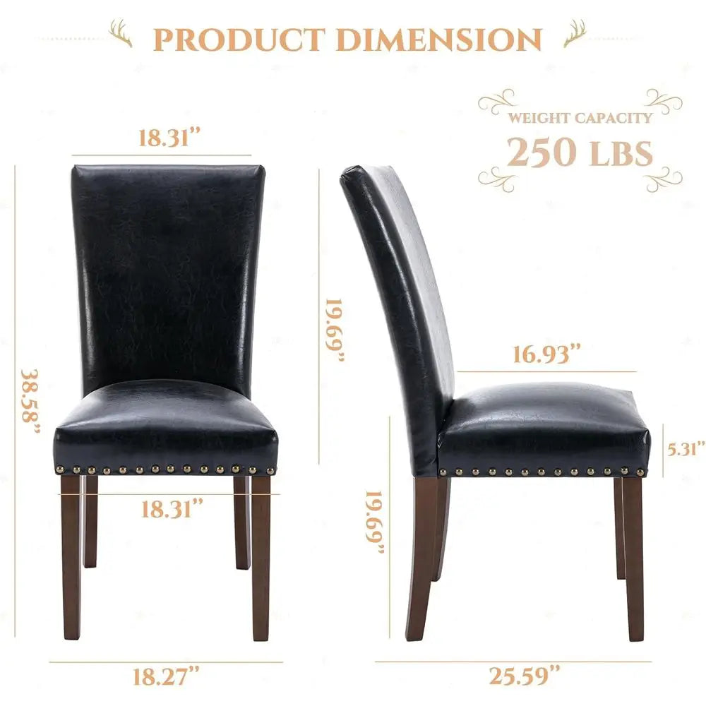 4 Parsons Upholstered PU Leather