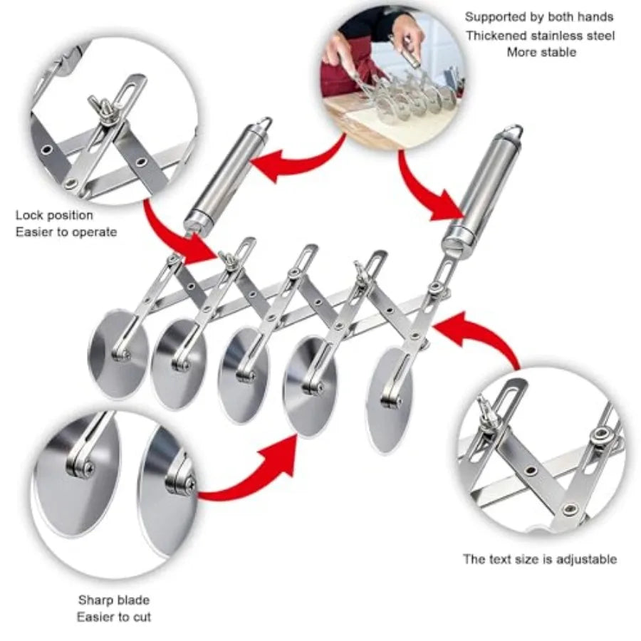 5-Wheel Pastry Cutter/Dough Divider