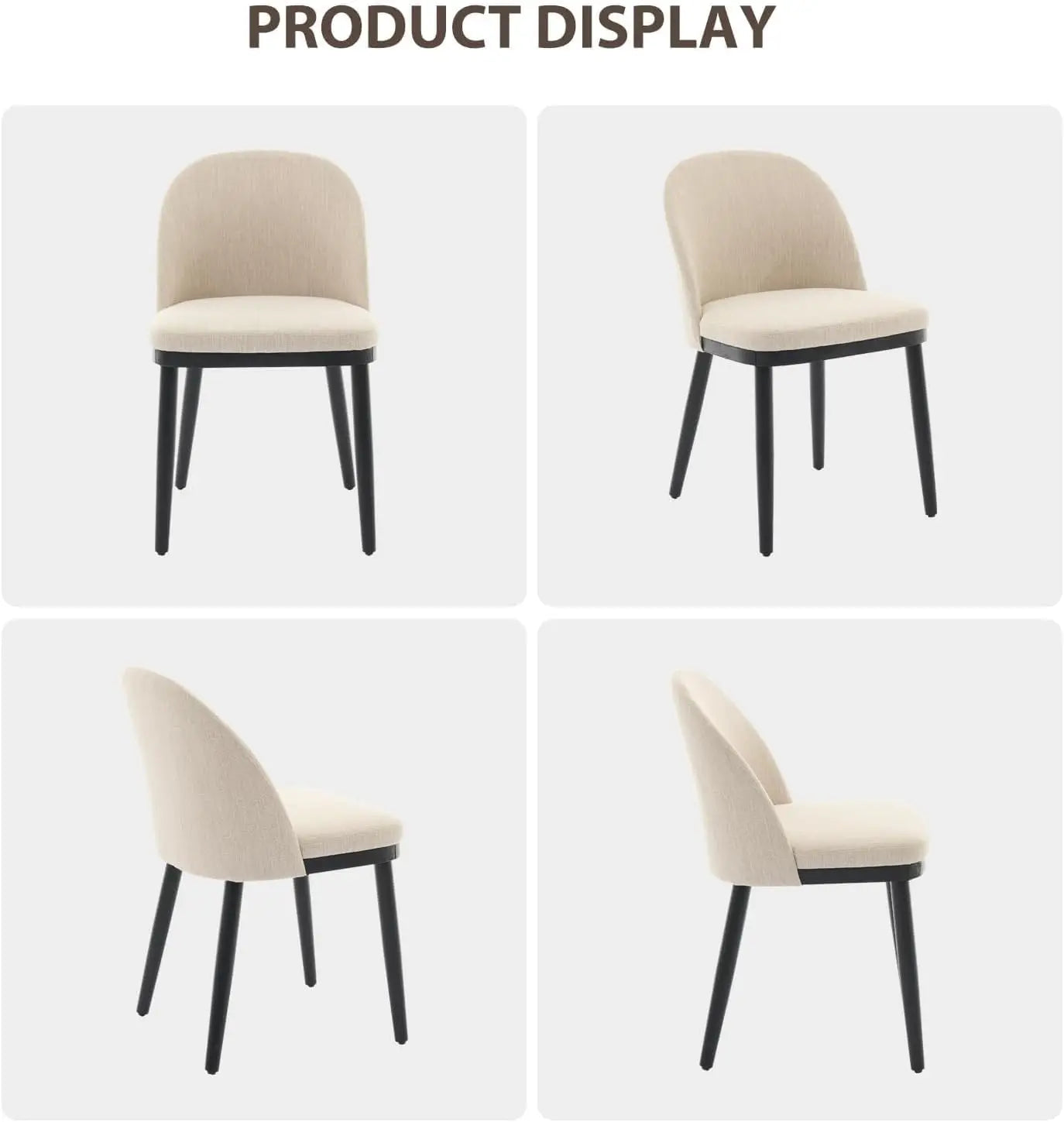 2 Modern Linen Upholstered