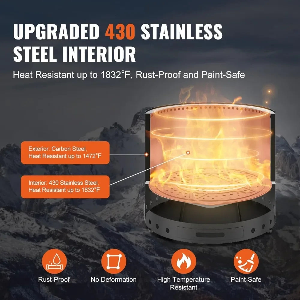 28" Smokeless Fire Pit/Stove/Bonfire