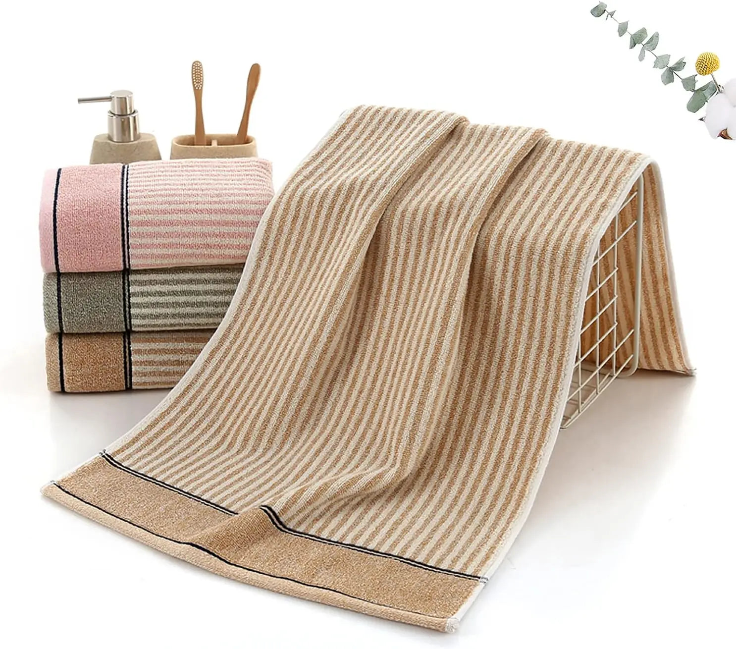 Striped Bath Towel Set/Hand Towels