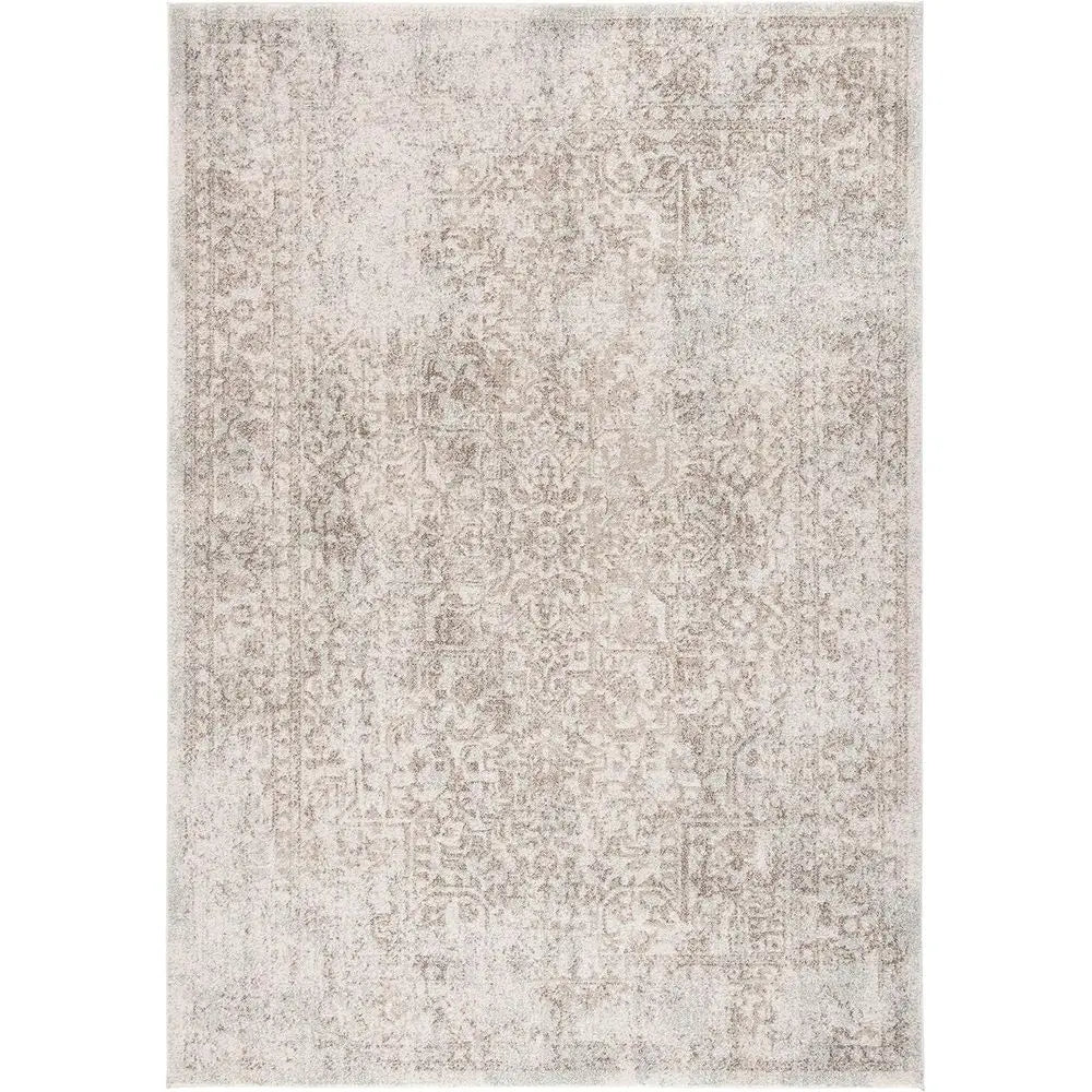 9x12 Ivory/Taupe, Distressed
