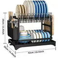 2-Tier Rotating Dish Rack – 360° Swivel