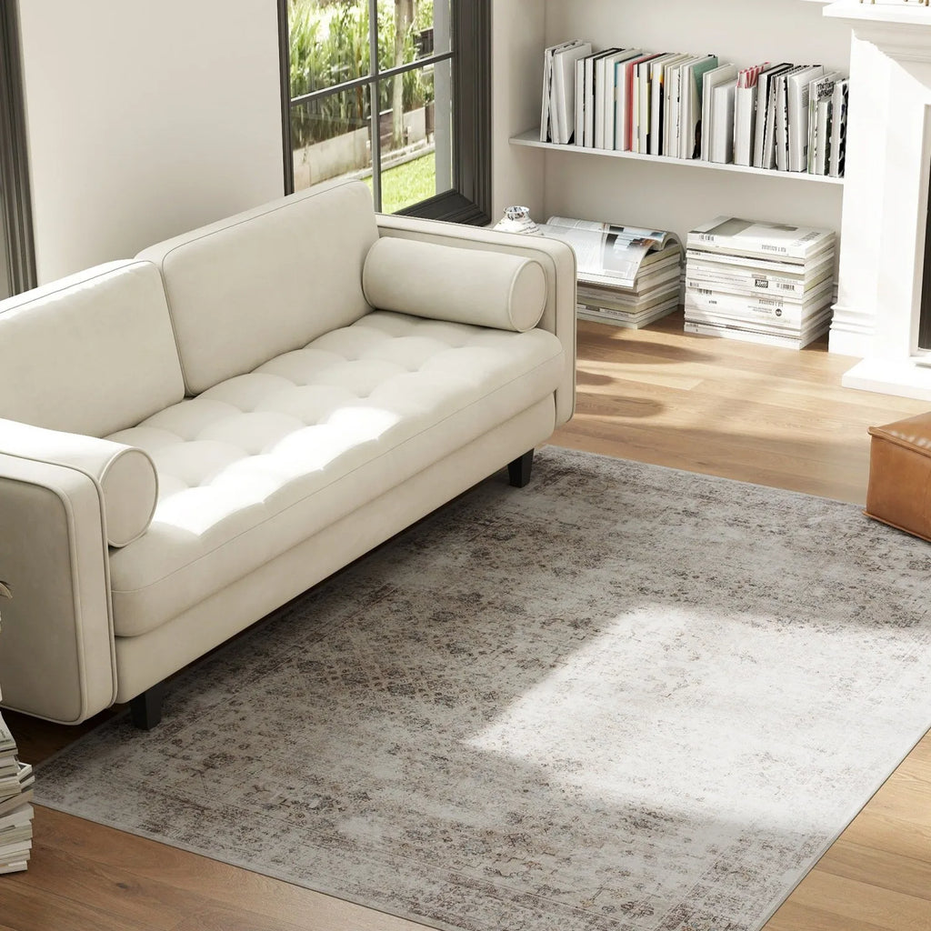 4x6 Washable Light Mixed-Brown