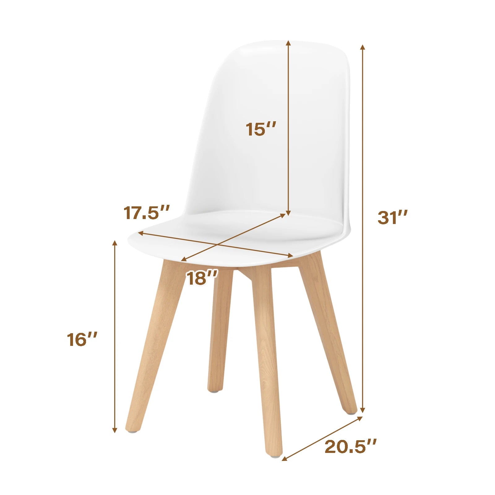 4 Modern Armless 330# Load Capacity