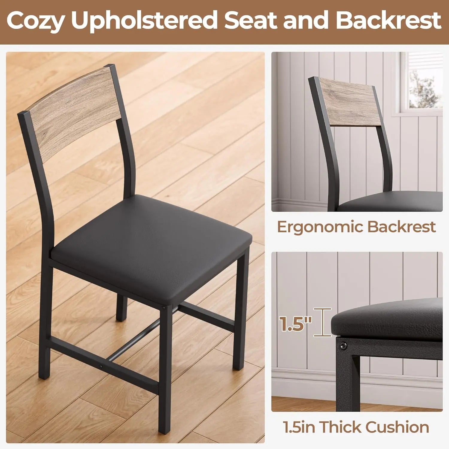 Extendable Set for 4 w/Upholstered Chairs