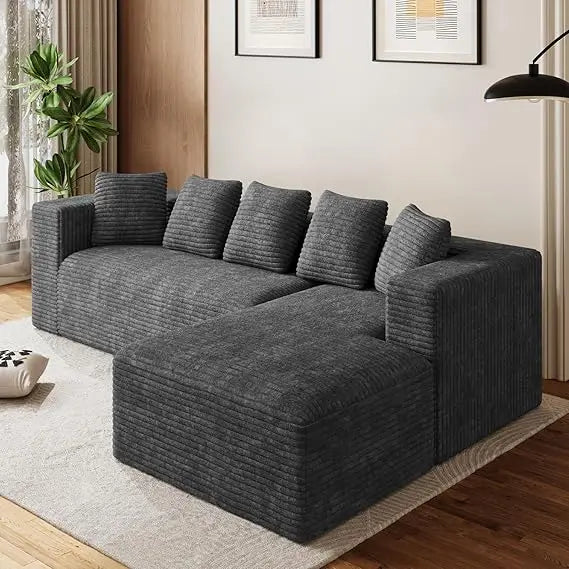 131" Sectional Sofa Cloud