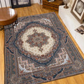 6x9 Vintage Boho Persian Flower Washable
