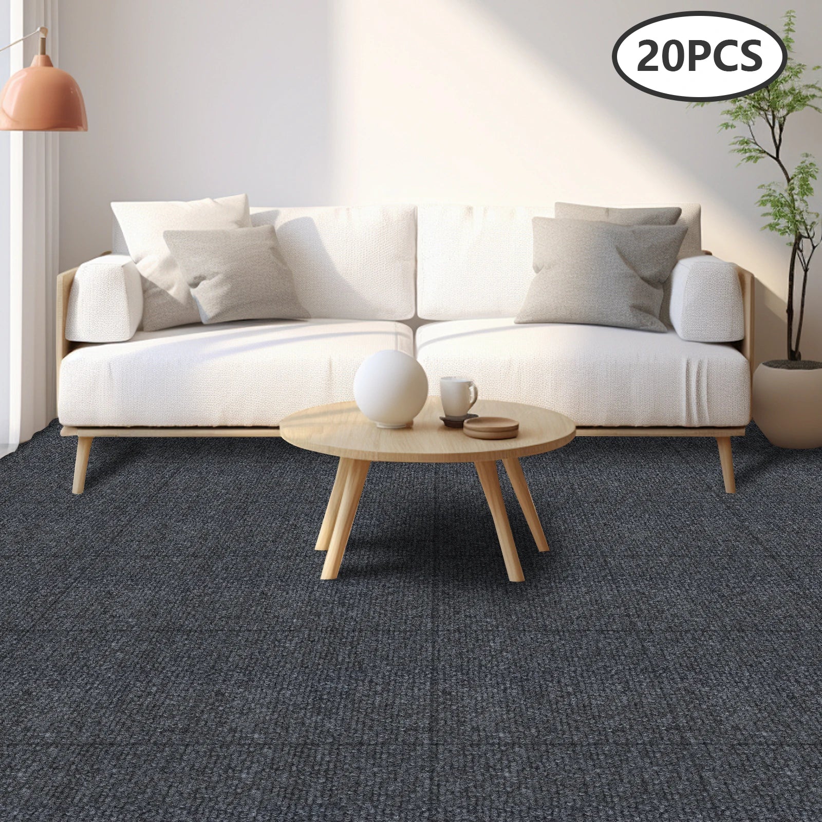 20pcs Carpet Floor Sticker 20"x20" Removable