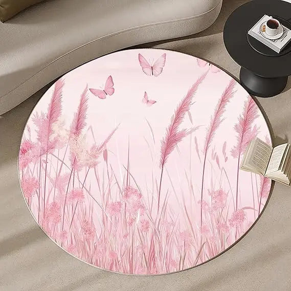 6' Red Floral Butterfly Circle