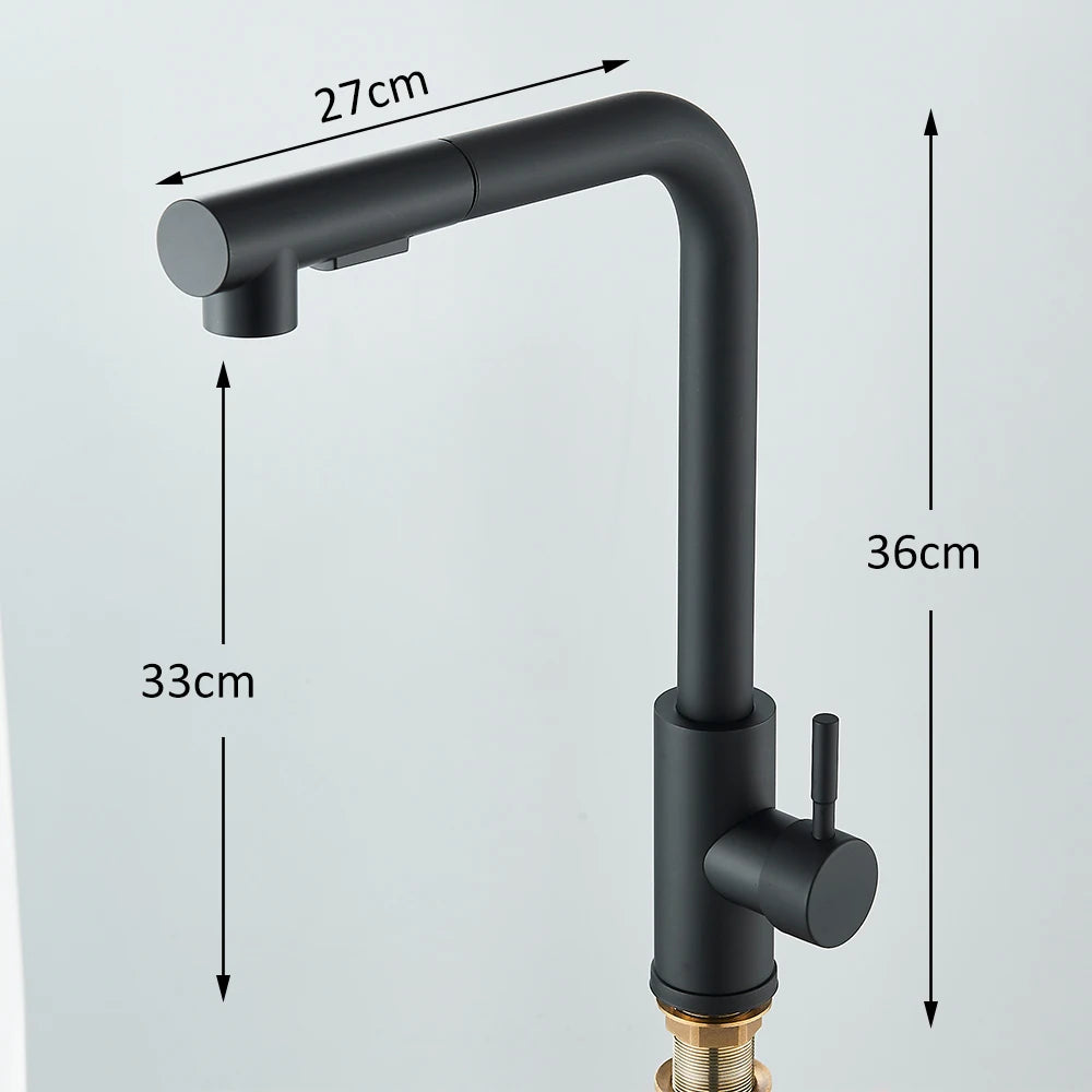 Black Pull Out Two Model Stream Sprayer