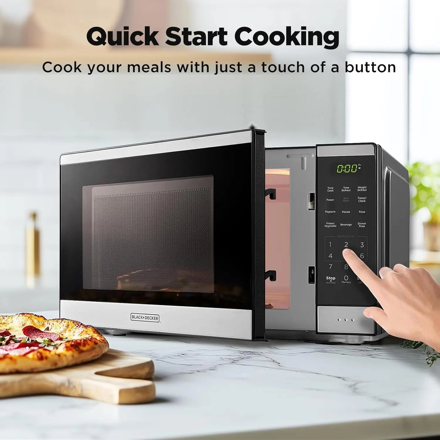 Microwave 0.9 CF - 6 Auto Menus, Child Lock, 900 W