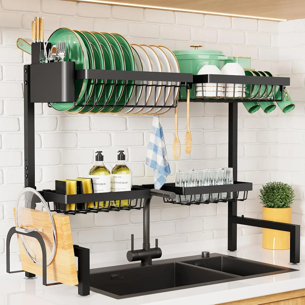 Adjustable Over-The-Sink Dish Rack