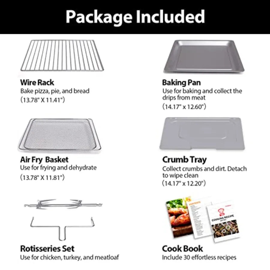 Extra Large 32QT Air Fryer W/19-in-1 Multi-Functional