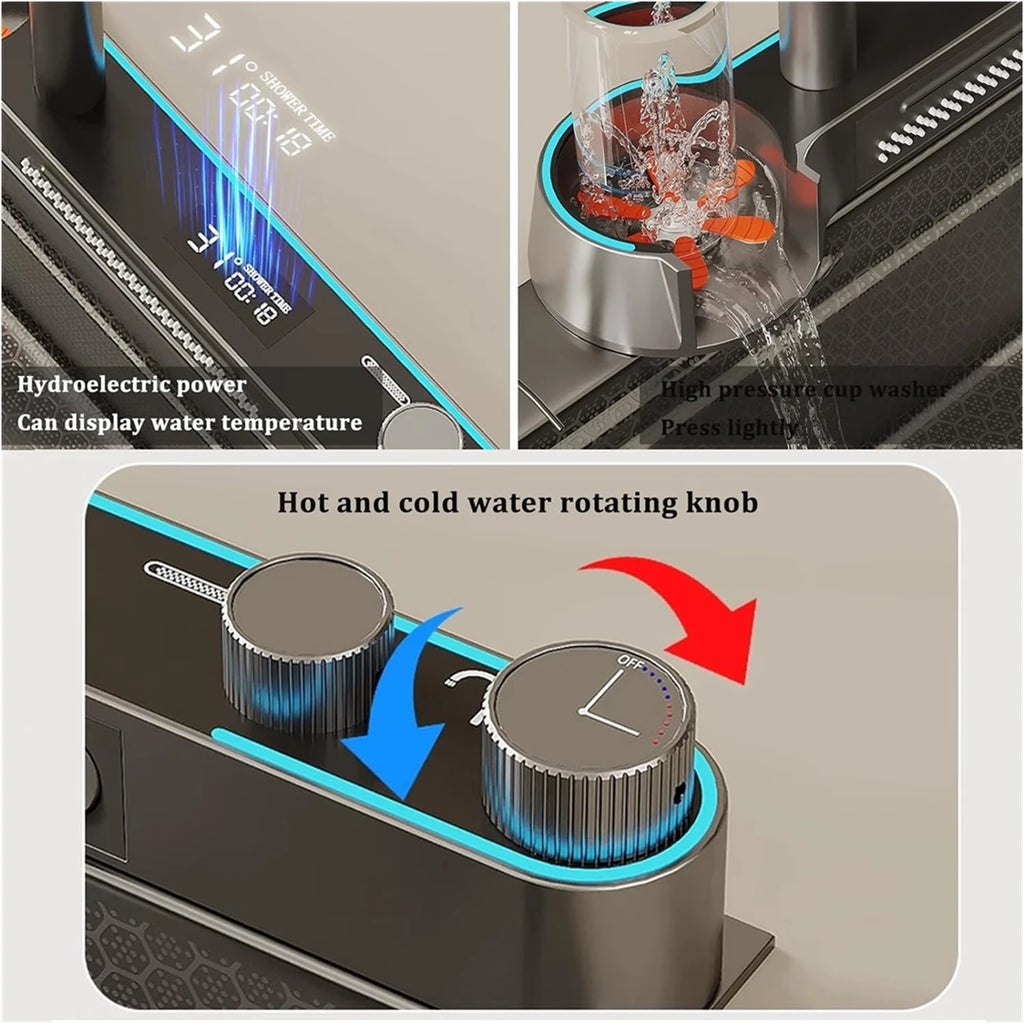 Integrated Waterfall Honeycomb Technology Digitial Display