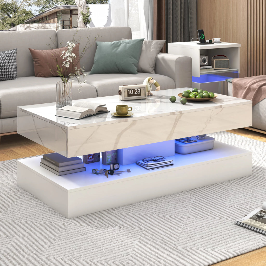 Modern Coffee Table with LED lights