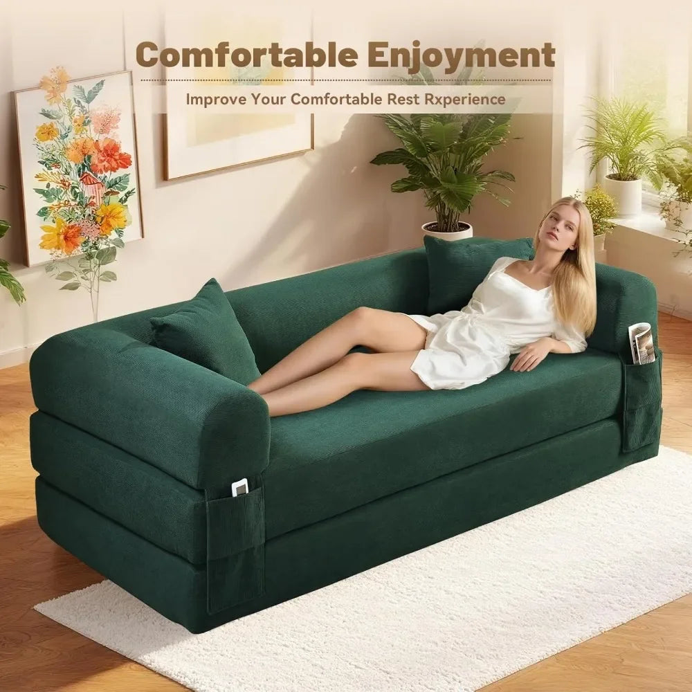 80" Corduroy Queen Sleeper Sofa