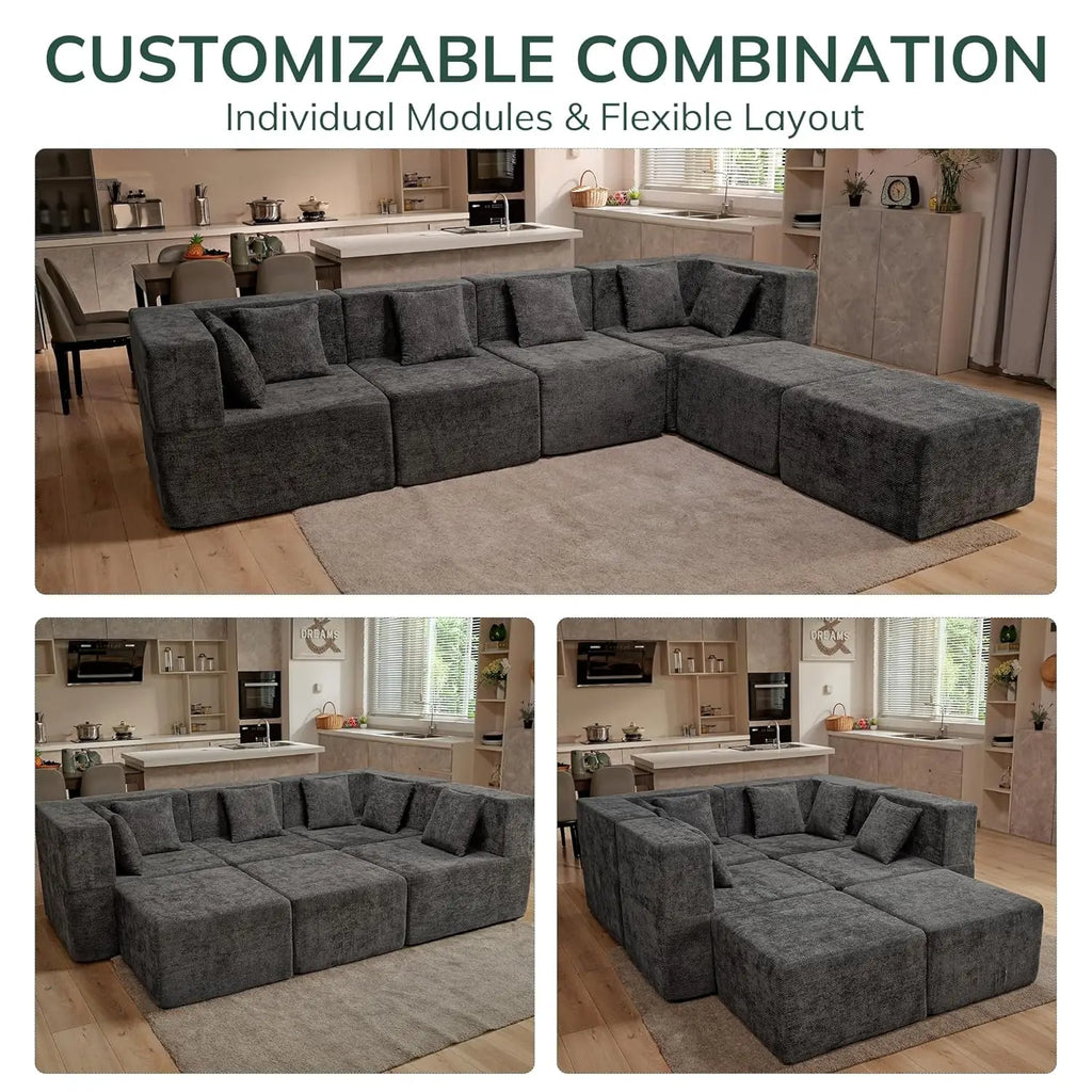 Modular Sectional 130'' 4 Seater