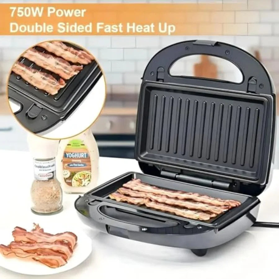 6 in 1 Waffle/Sandwich Maker Removable Plates