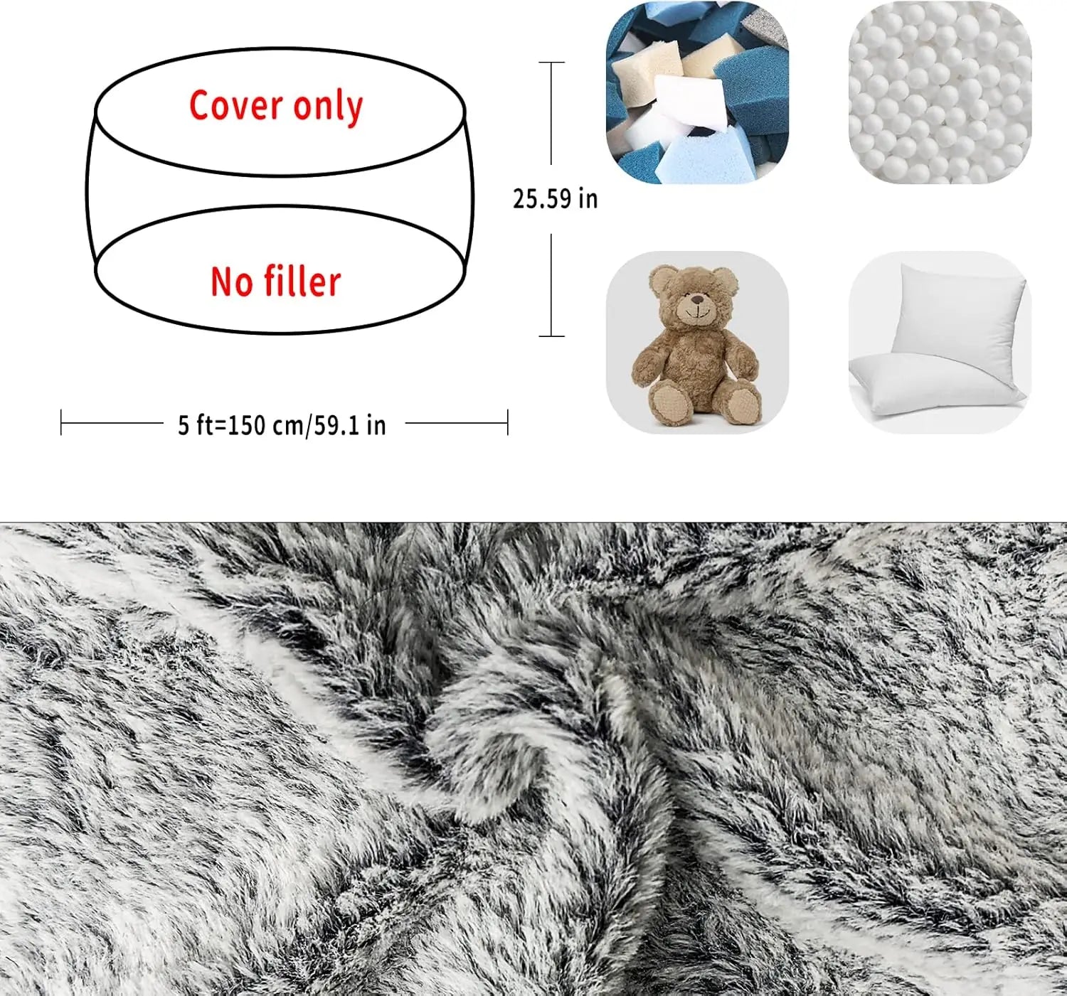 Big Round Fluffy Velvet Washable