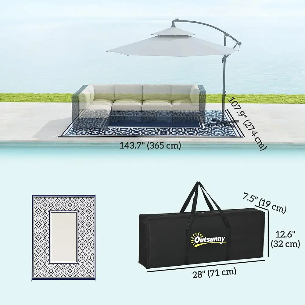 9x12 Outdoor Waterproof Reversible