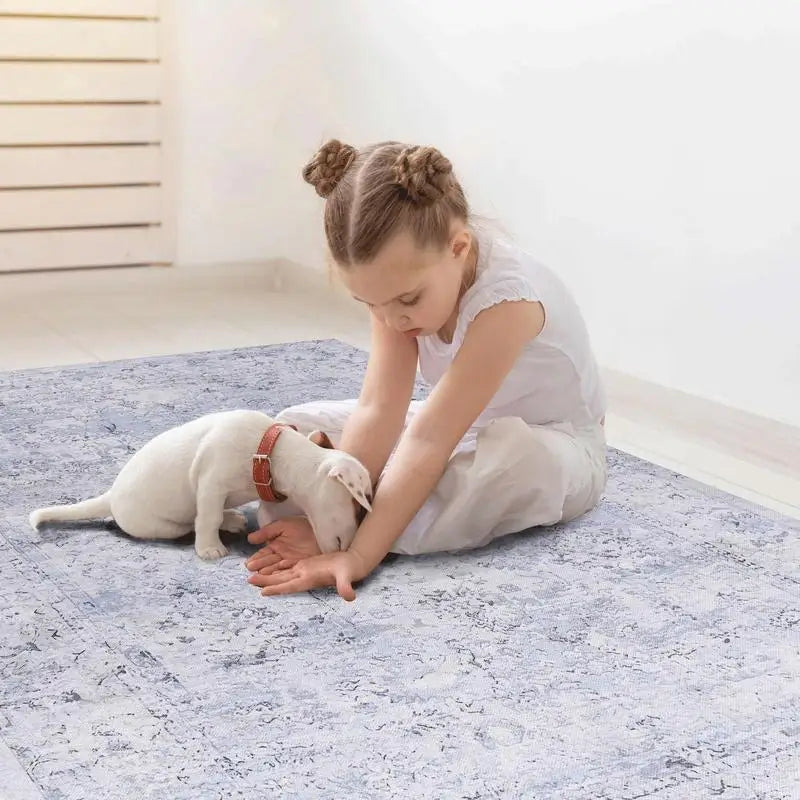 8x10 Washable Low-Pile Muted