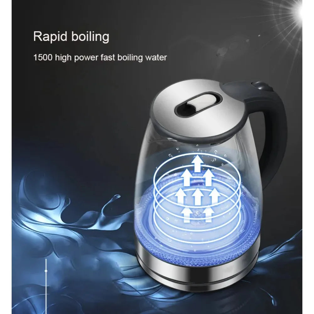 2L Electric Glass Kettle with LED Indicator