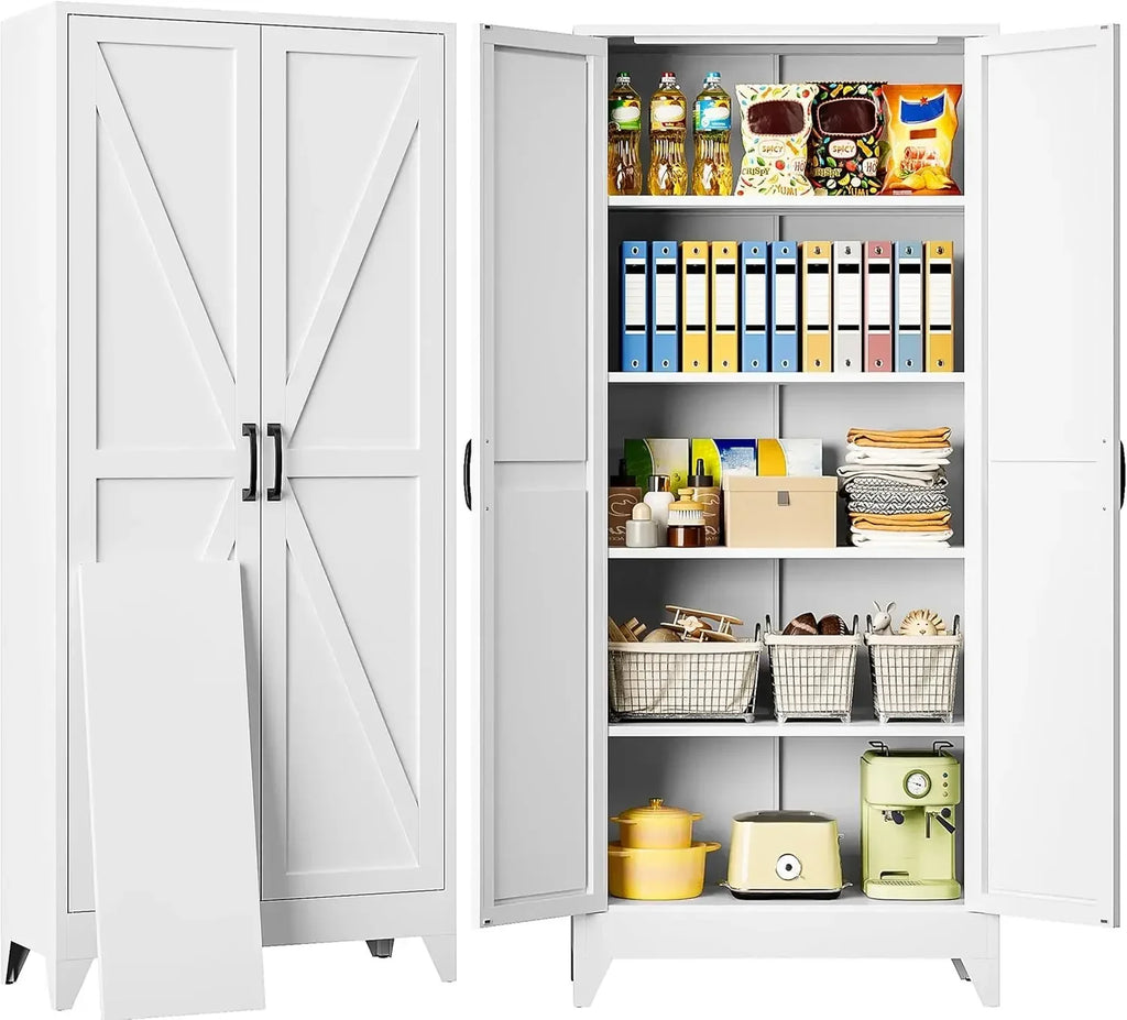 75" Tall Pantry Cabinet, Farmhouse Kitchen