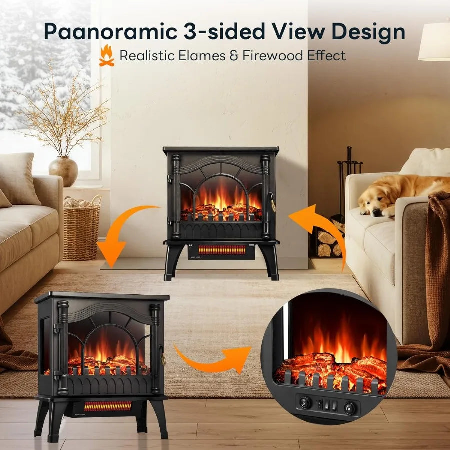Freestanding Electric Fireplace Stove
