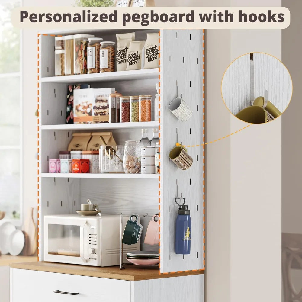 Bakers Rack/MW Stand/Storage/Farmhouse Coffee Bar