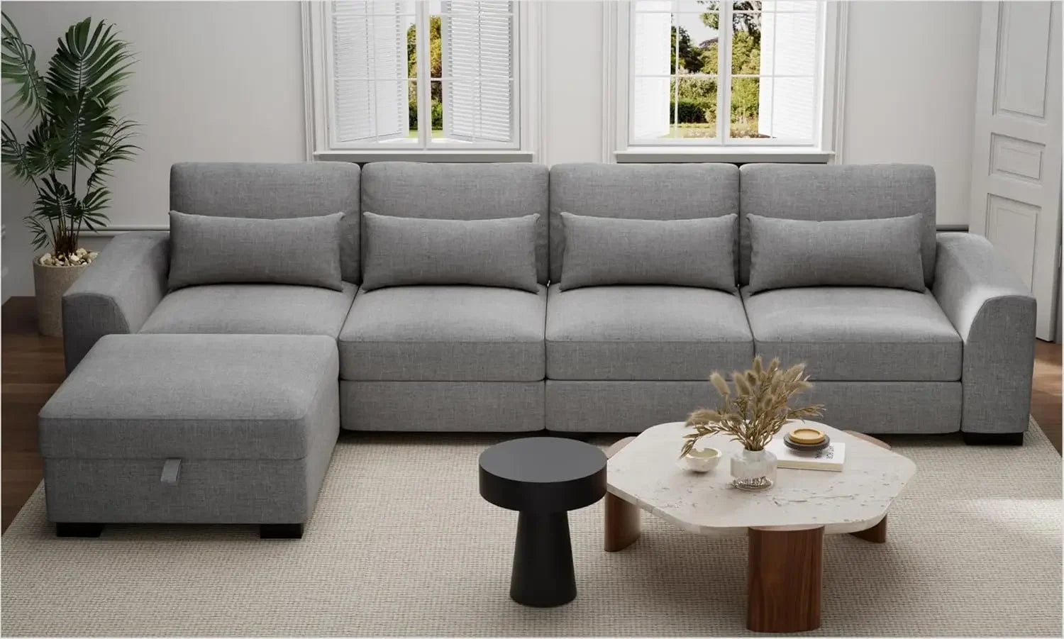 Modular Sectional Convertible L Shaped
