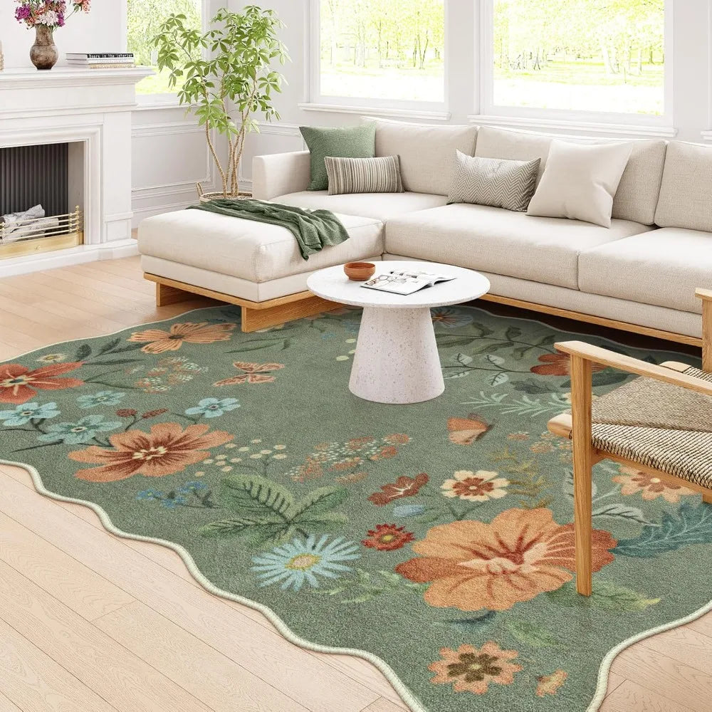 Floral Washable Rug 8x10