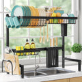 Adjustable 2-Tier Stainless Steel Dish Rack