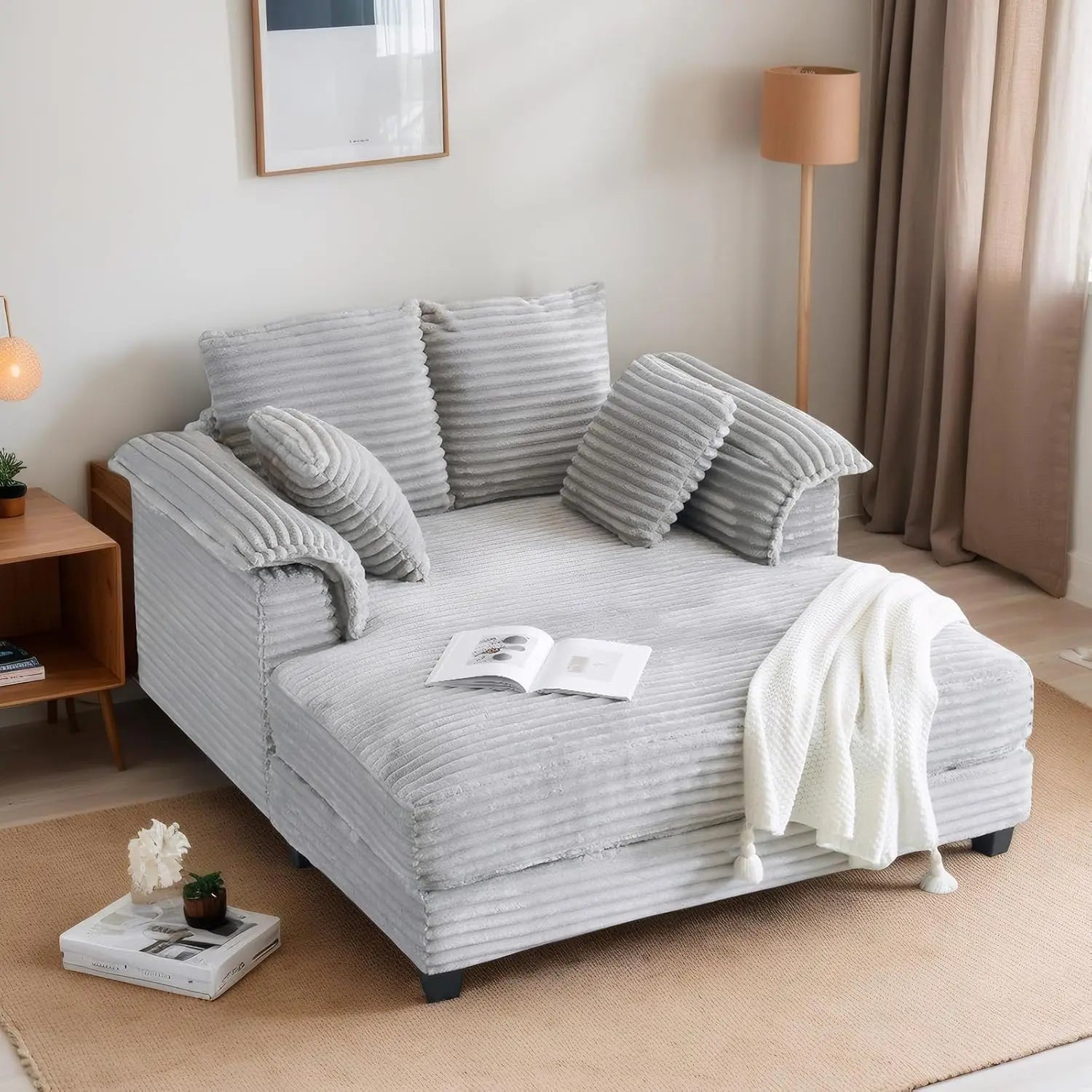 56" Oversized Chaise Lounge Chair