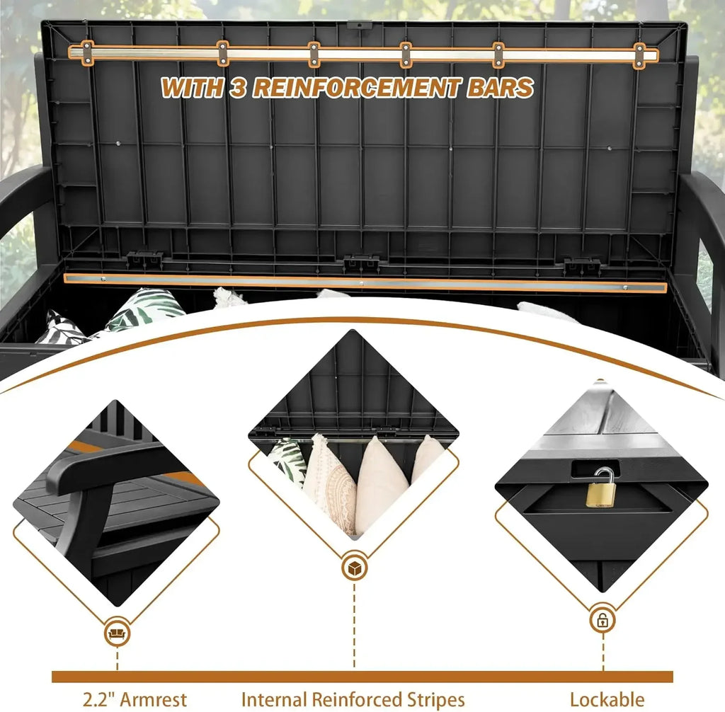 80 Gallon Storage Bench Lockable